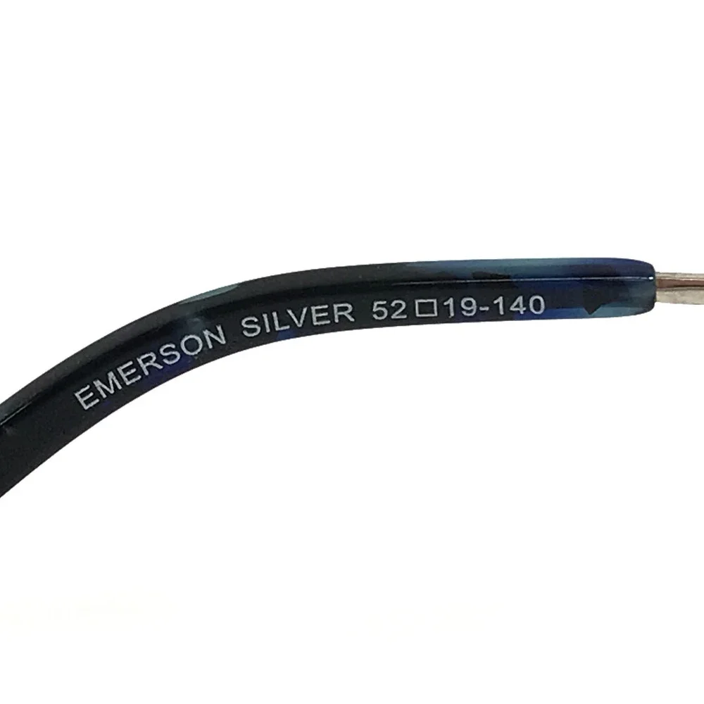 Serafina Eyeglasses Frames EMERSON SILVER Cat Eye Wire Rim 52-19-140